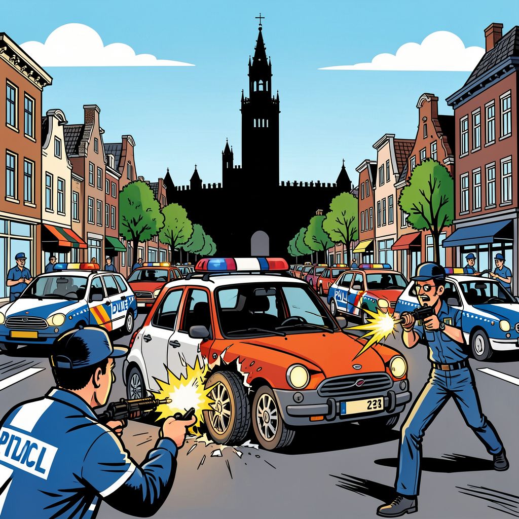 Politie schiet twee keer tijdens wilde achtervolging door Groningen