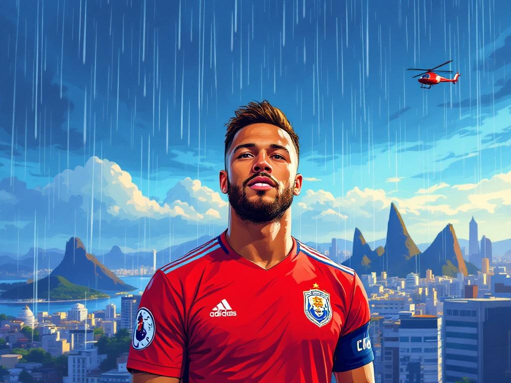 Memphis Depay mist Corinthians-training door vastzitten in Rio vanwege noodweer