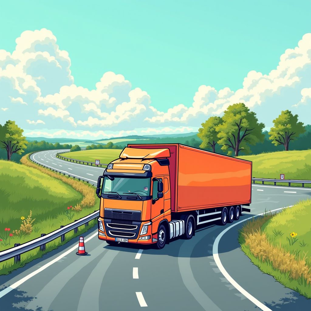 Vrachtwagen klapt dubbel na botsing en verdwijnt in sloot naast A7