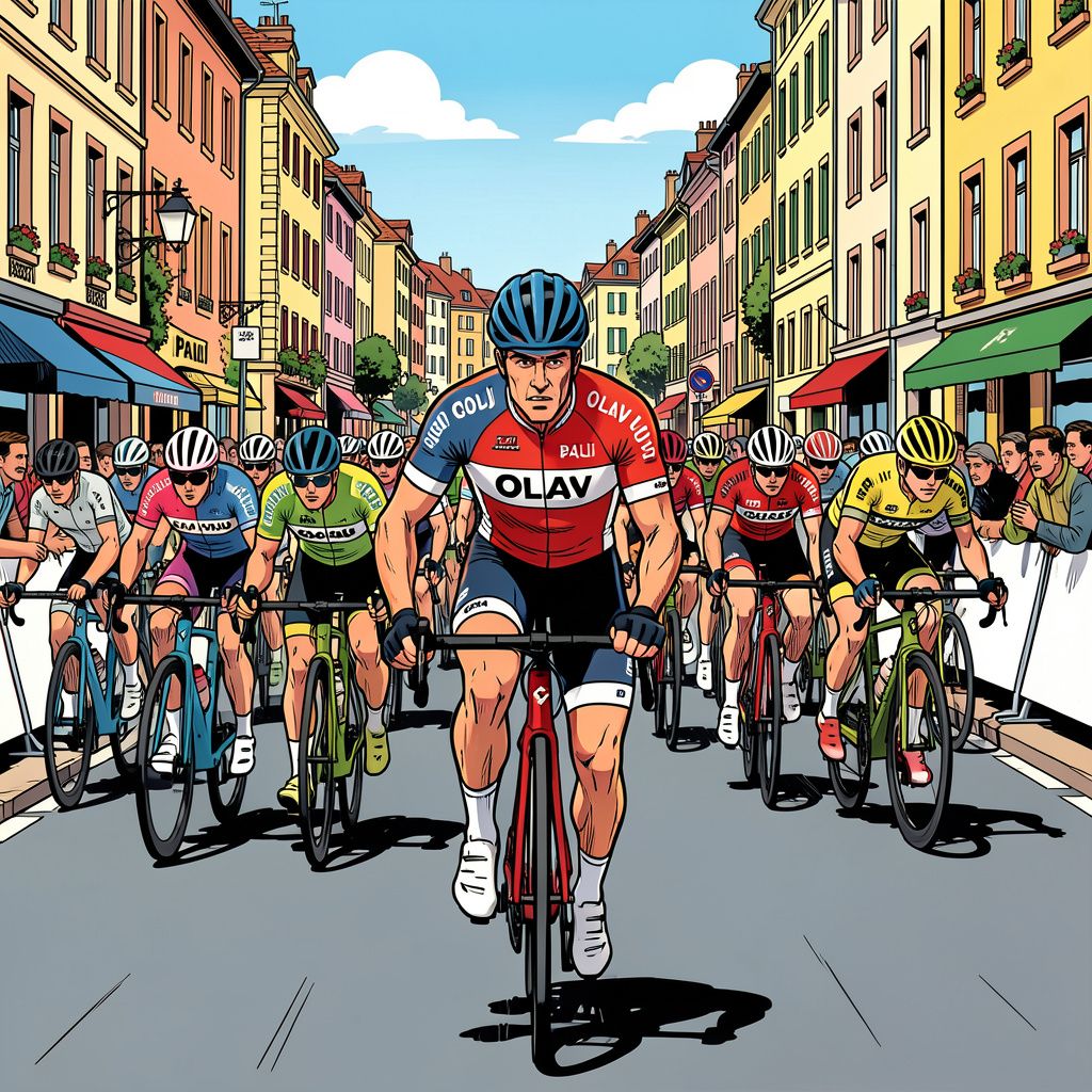 Tourdebutant Olav Kooij snelt na een chaotische finale naar een prachtige ritzege in Pau.