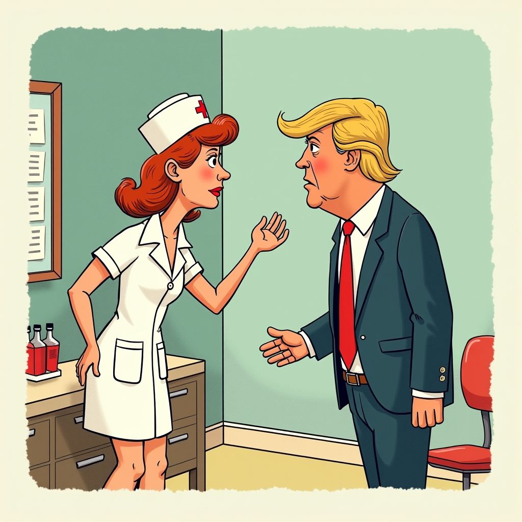 Cartoonist noemt Rutte 'gegijzelde nachtzuster' van Trump in scherpe kritiek