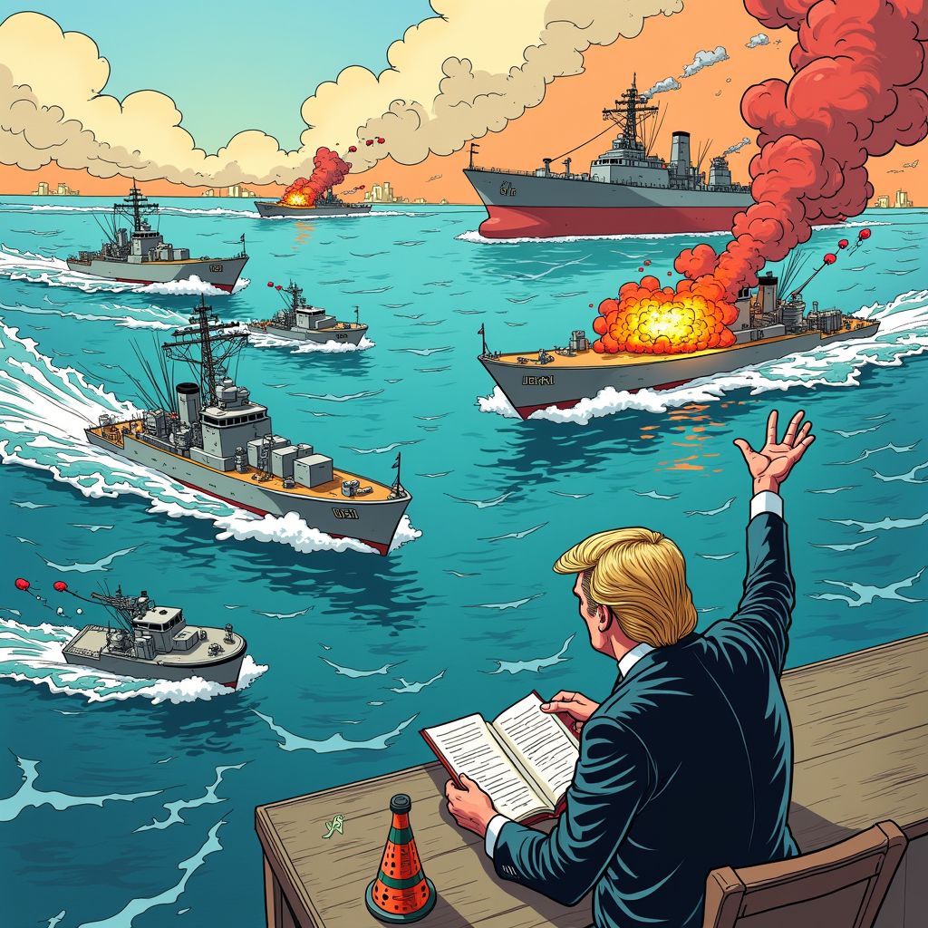 Amerika vernietigt zestien Iraanse mijnenleggers terwijl Trump dreigt met ongekende vergelding