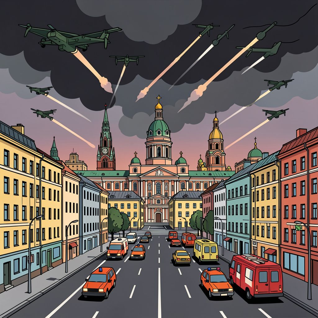 Rusland bombardeert Kiev vlak na het Amerikaanse vredesbezoek.