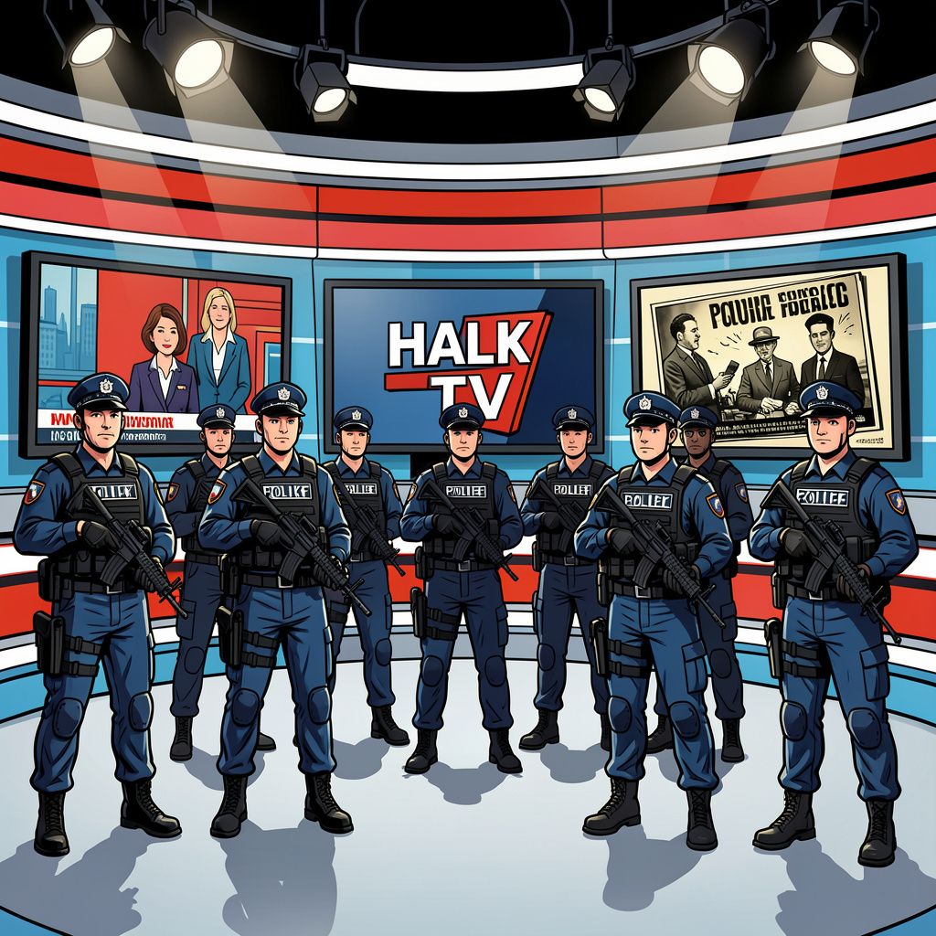 Turkse politie valt in de ochtenduren binnen bij oppositiezender Halk TV.