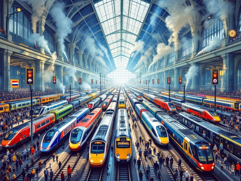 Spectaculaire Treinenparade Overspoelt Amsterdam Centraal