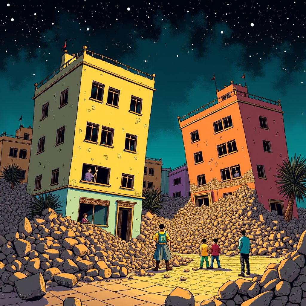 Twee gebouwen storten in tijdens de nacht in Fez en begraven 22 mensen onder het puin