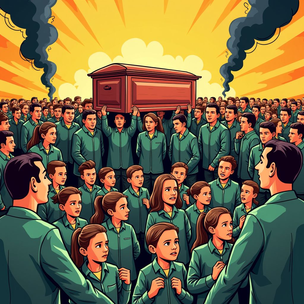 Duizenden mensen vullen straten Minab voor begrafenis 160 schoolkinderen