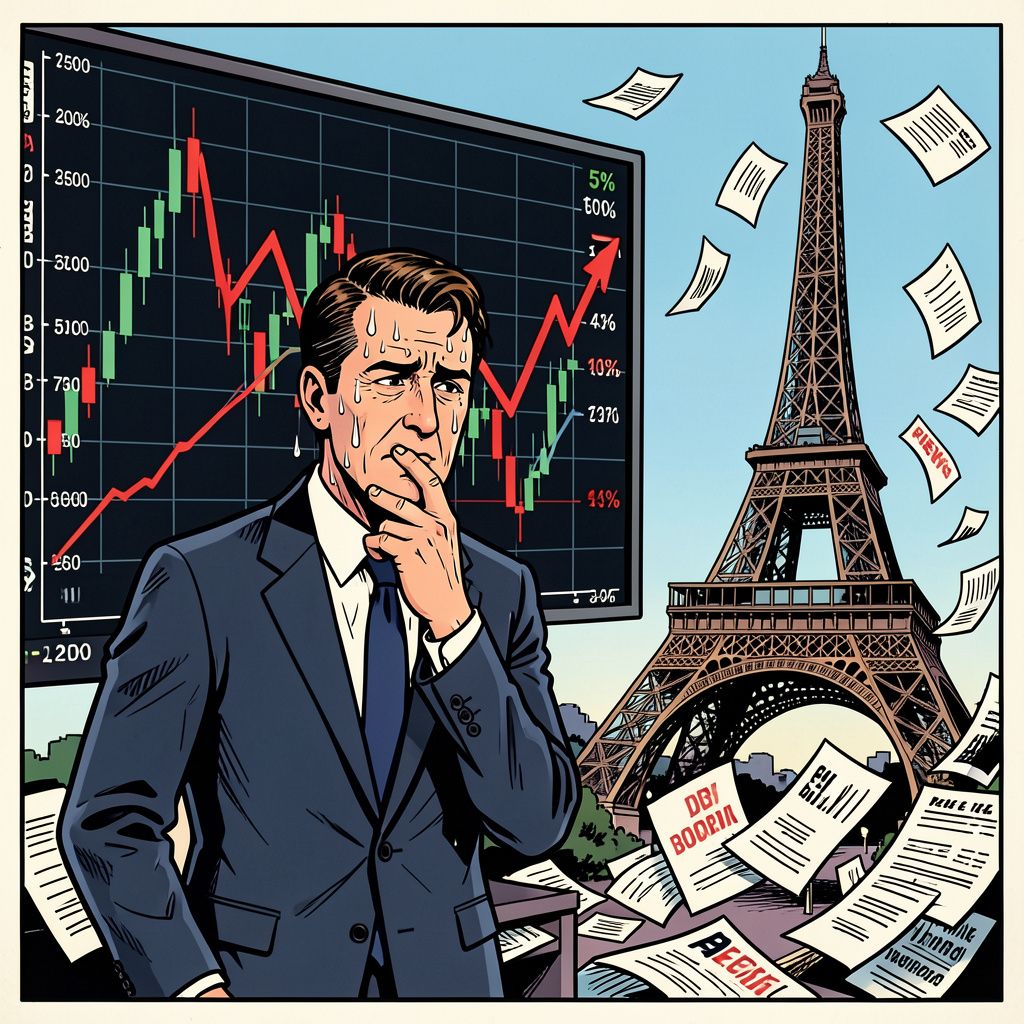 De Franse tienjaarsrente schiet voor het eerst sinds 2002 voorbij de grens van vijf procent.