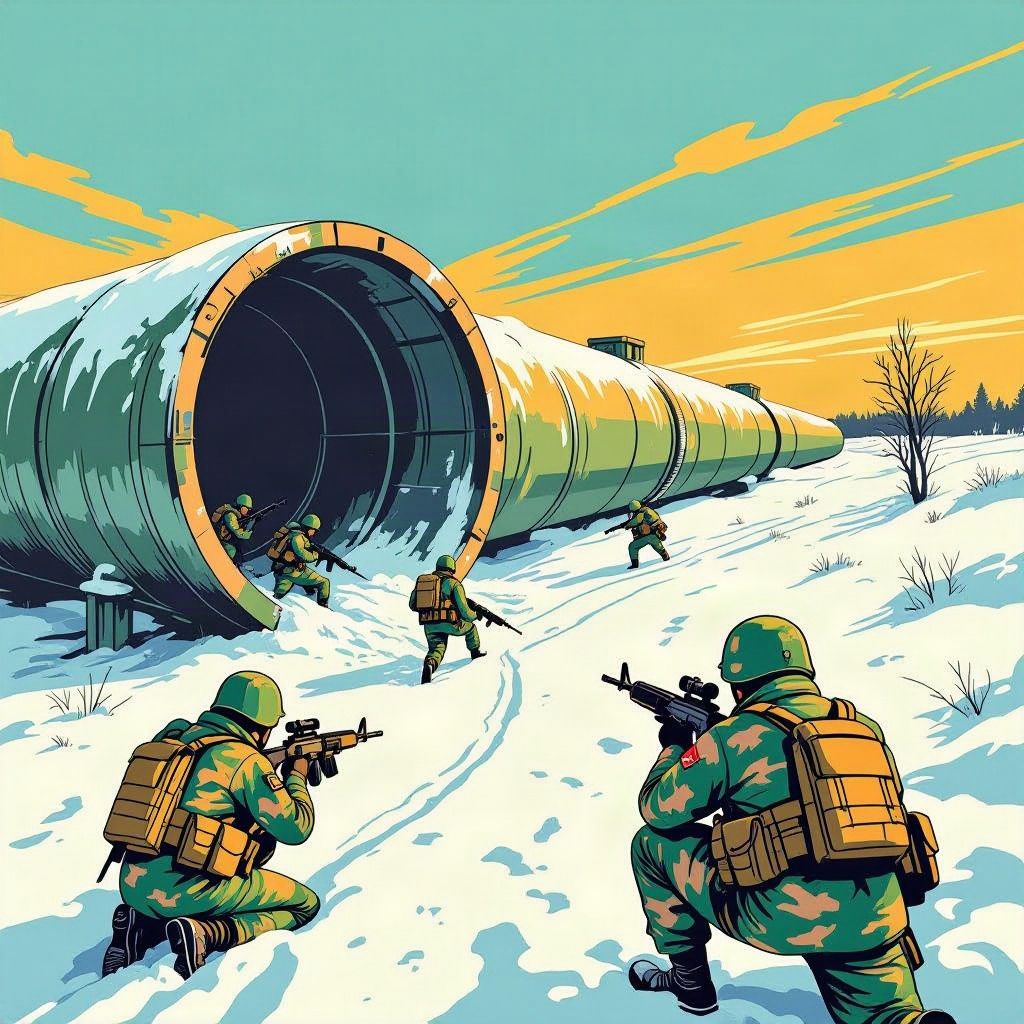 Oekraïense soldaten kruipen vijftien kilometer door gasbuizen en verrassen de russen.