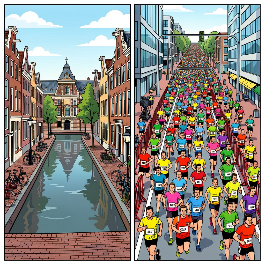 Amsterdam marathon definitief uit het centrum: 47.000 lopers moeten route door zuiden accepteren.