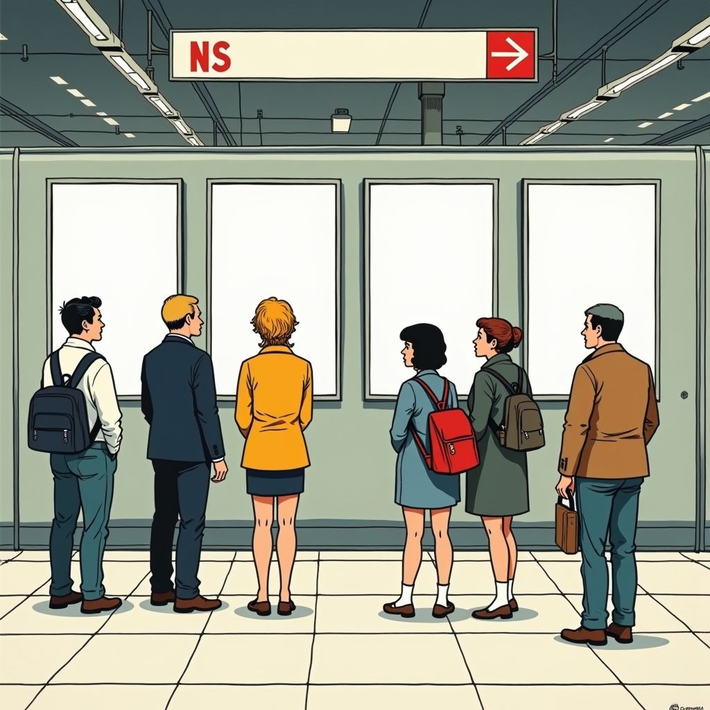 Alle informatieborden op Nederlandse stations staan wit door landelijke NS-storing