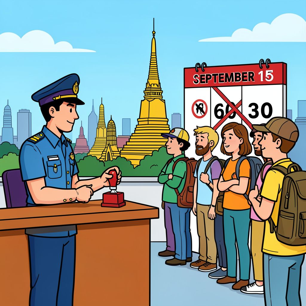 Thailand halveert vanaf vijftien september de visumvrije vakantieduur voor Europeanen.