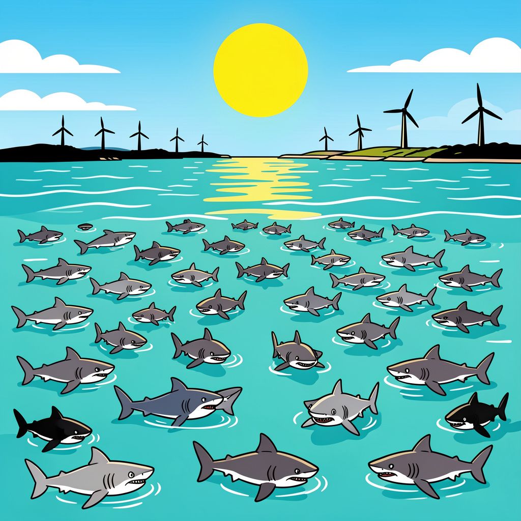 Honderden ongevaarlijke haaien kiezen de Waddenzee plotseling weer als hun kraamkamer.