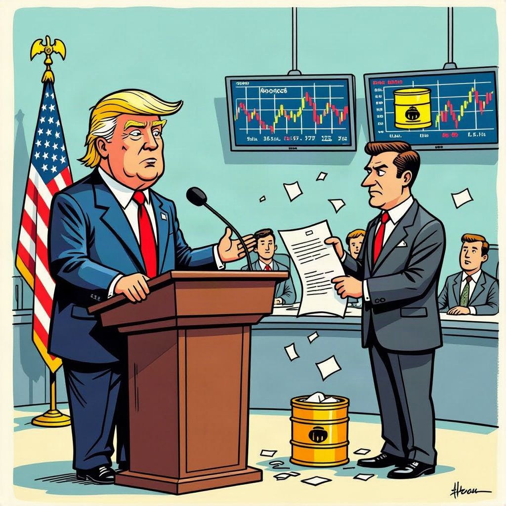 Een Amerikaanse toezichthouder blokkeert een onderzoek naar verdachte oliehandel vlak voor een besluit van Donald Trump.