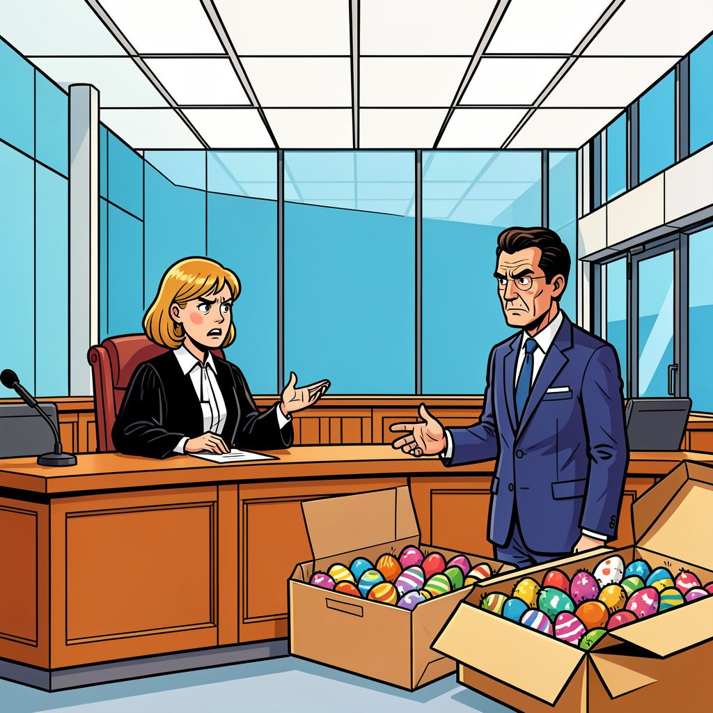 Een ruzie over gestolen paasbonbons bij advocatenkantoor Stibbe eindigt in de rechtbank.