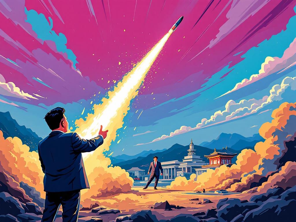 Noord-Korea test nieuwe raket vlak voor bezoek Trump aan Zuid-Korea