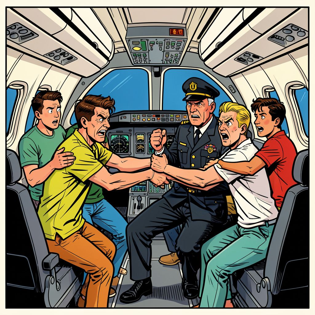 Passagiers overmeesteren piloot na een bloedige steekpartij in de cockpit van een vlucht naar Tel Aviv.
