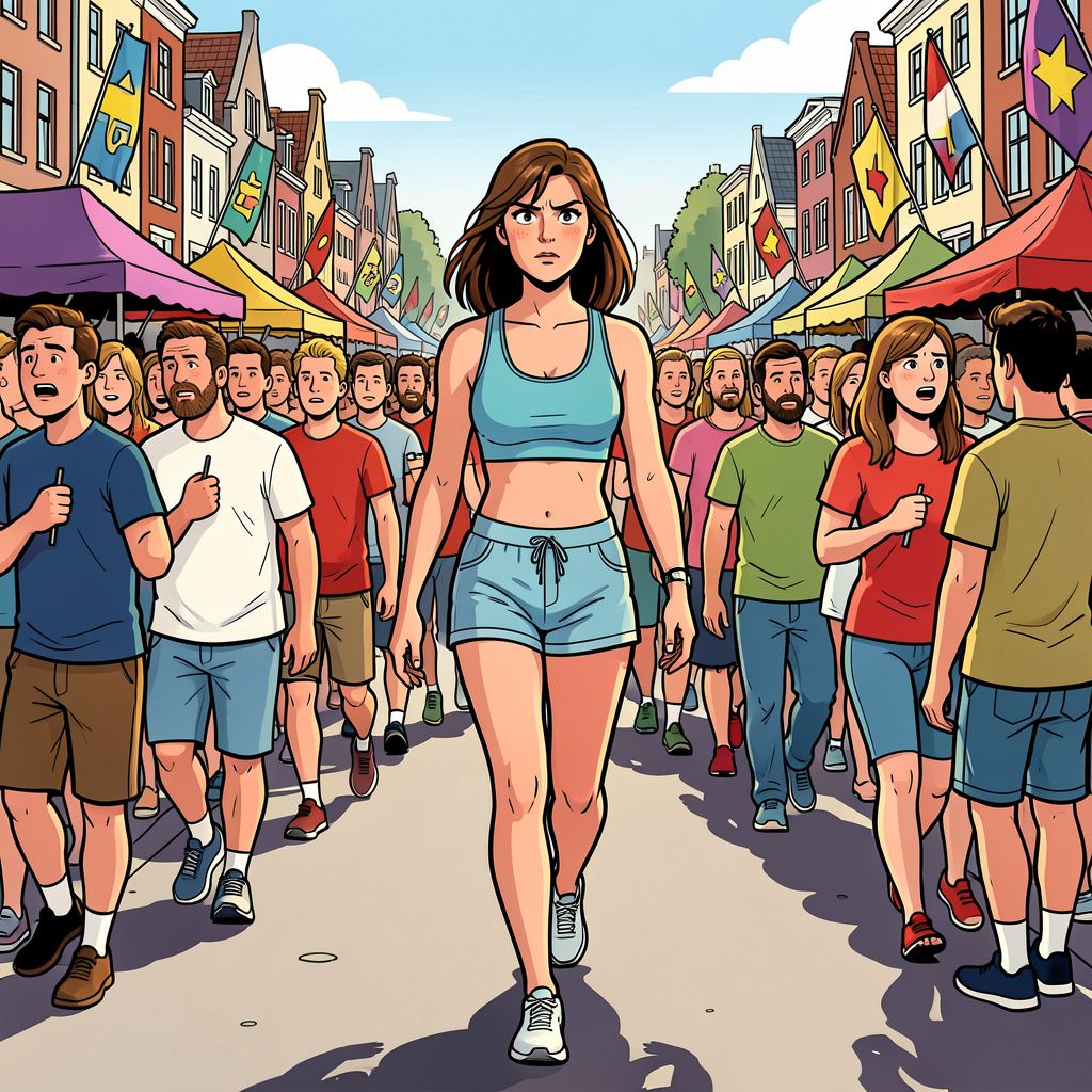Oud-politieagente Linda trotseert haar angst voor menigtes tijdens de Nijmeegse Vierdaagse.