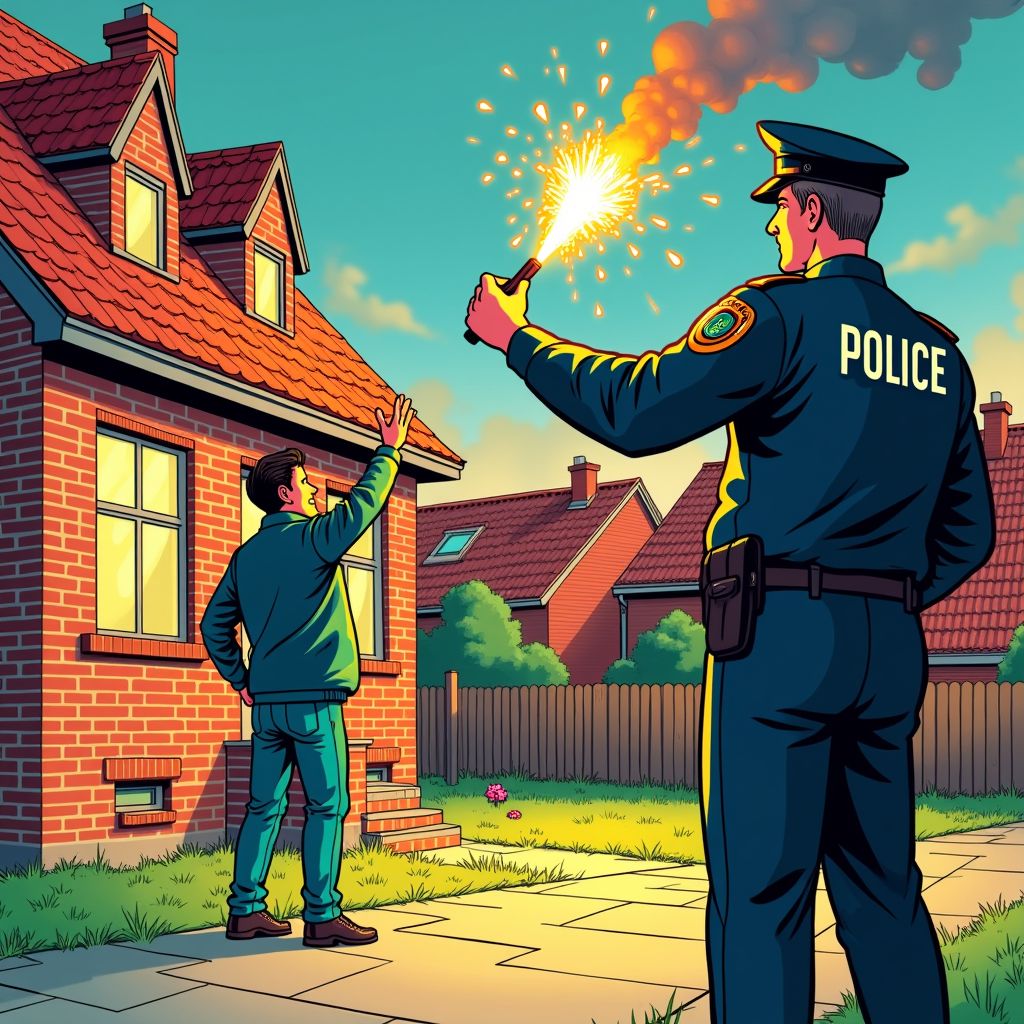 15-jarige jongen gooit vuurwerk vanuit huis naar politieagente en raakt haar