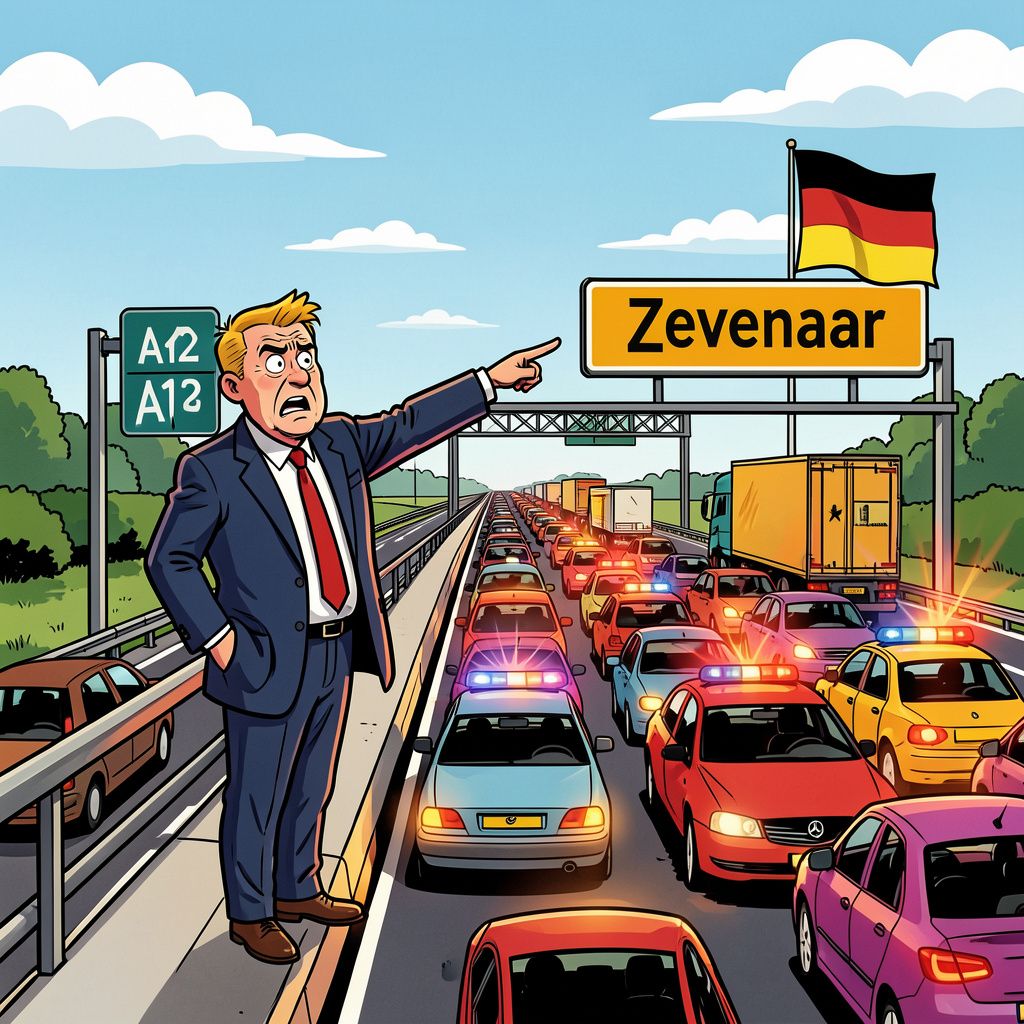 Minister Karremans moet nu ingrijpen bij de levensgevaarlijke Duitse grenscontroles op de A12.